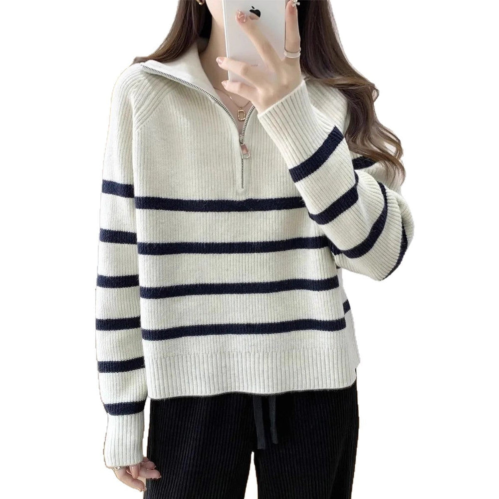 Rowena | Women's Half Zip Sweater Soft Knit
