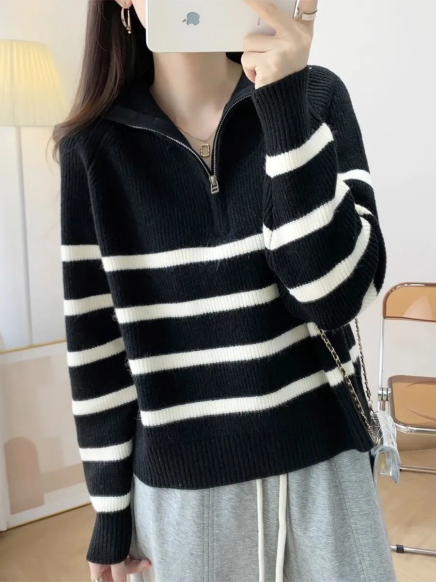 Rowena | Women's Half Zip Sweater Soft Knit