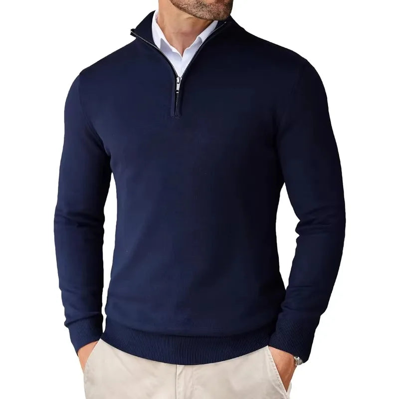 Fletcher - Men's Luxe Half-Zip Knit Sweater