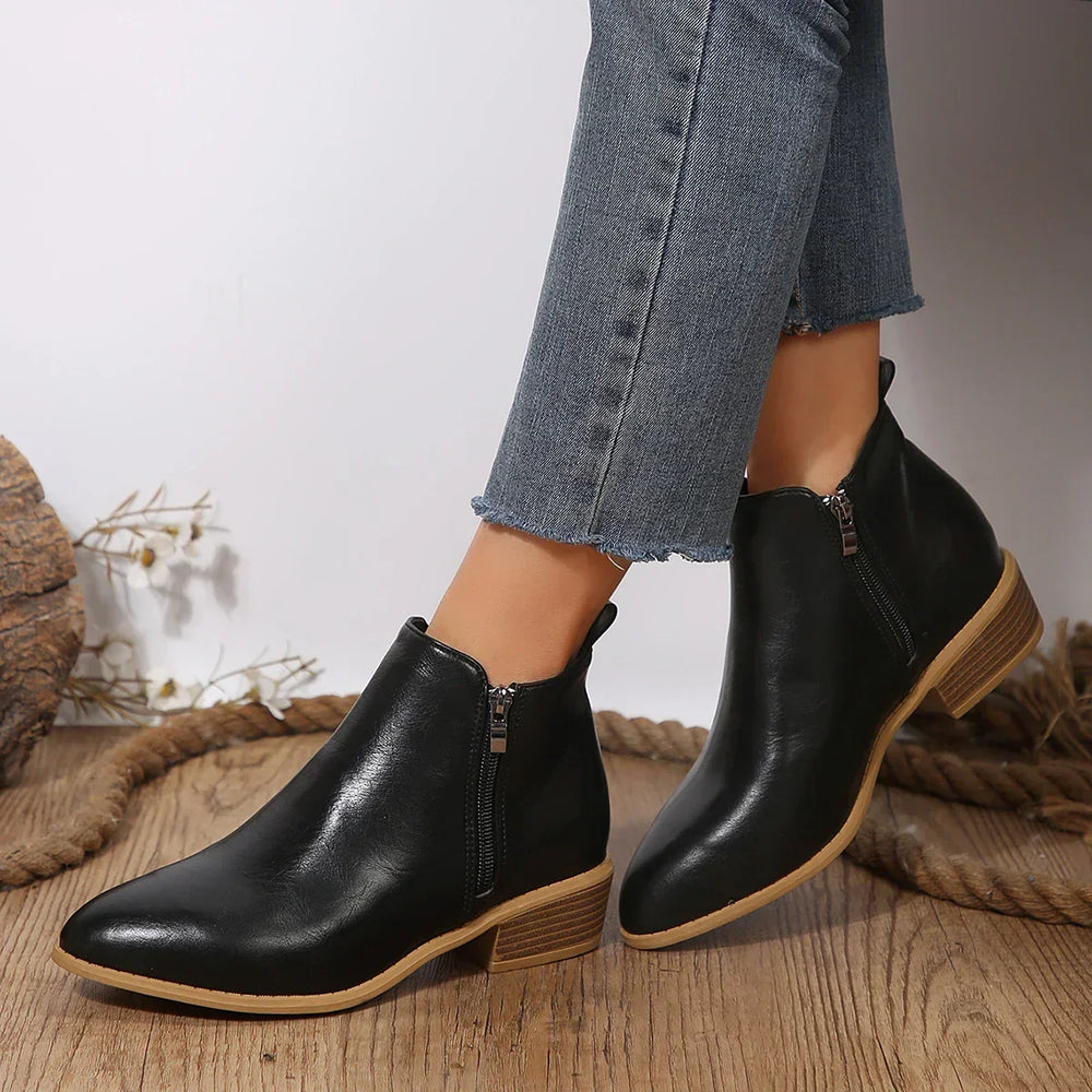 Noelle - Women's Fleece-Lined Comfort Ankle Boots