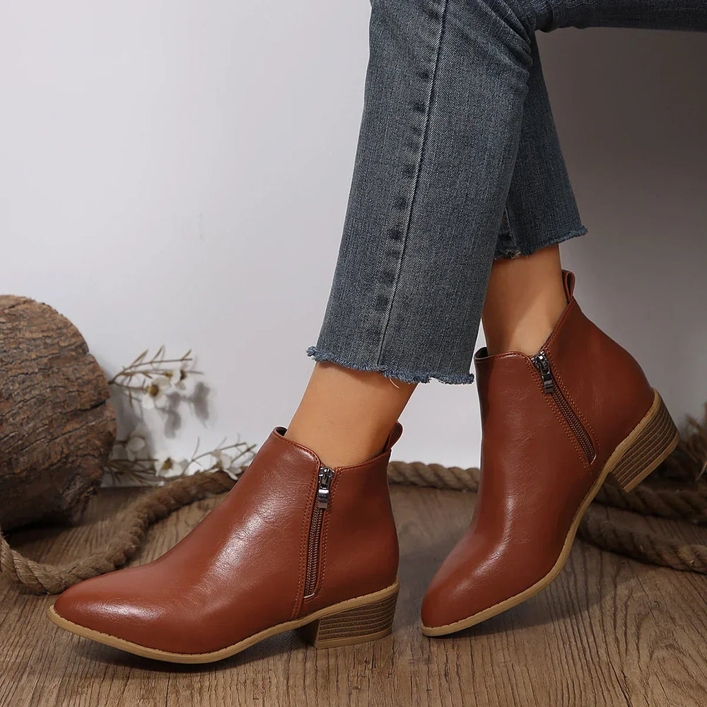 Noelle - Women's Fleece-Lined Comfort Ankle Boots