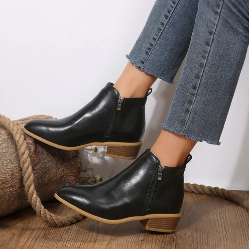 Noelle - Women's Fleece-Lined Comfort Ankle Boots