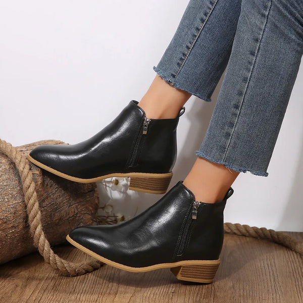 Noelle - Women's Fleece-Lined Comfort Ankle Boots