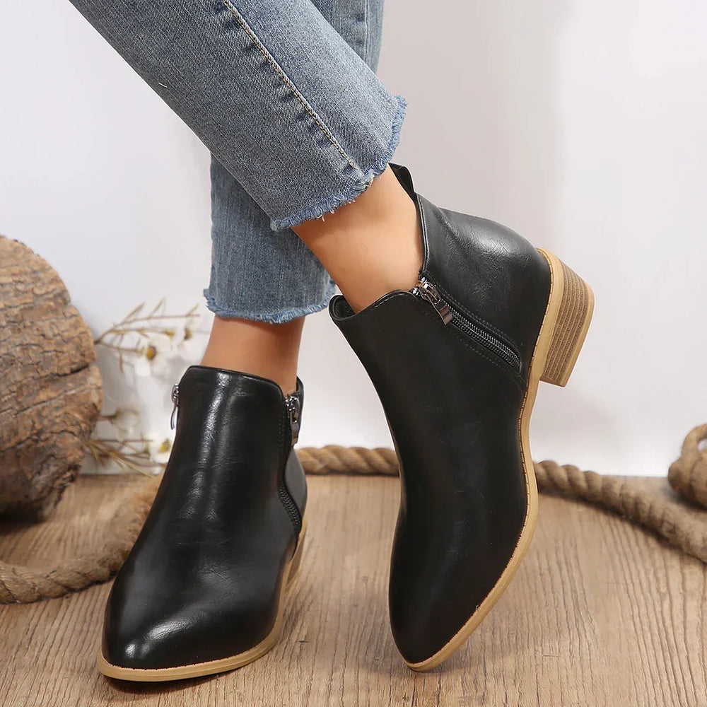 Noelle - Women's Fleece-Lined Comfort Ankle Boots