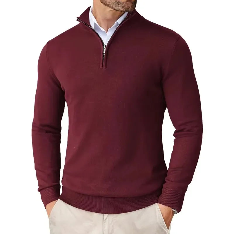 Fletcher - Men's Luxe Half-Zip Knit Sweater
