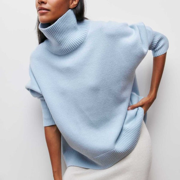 Halle - Women's Soft Long-Sleeve Turtleneck Sweater
