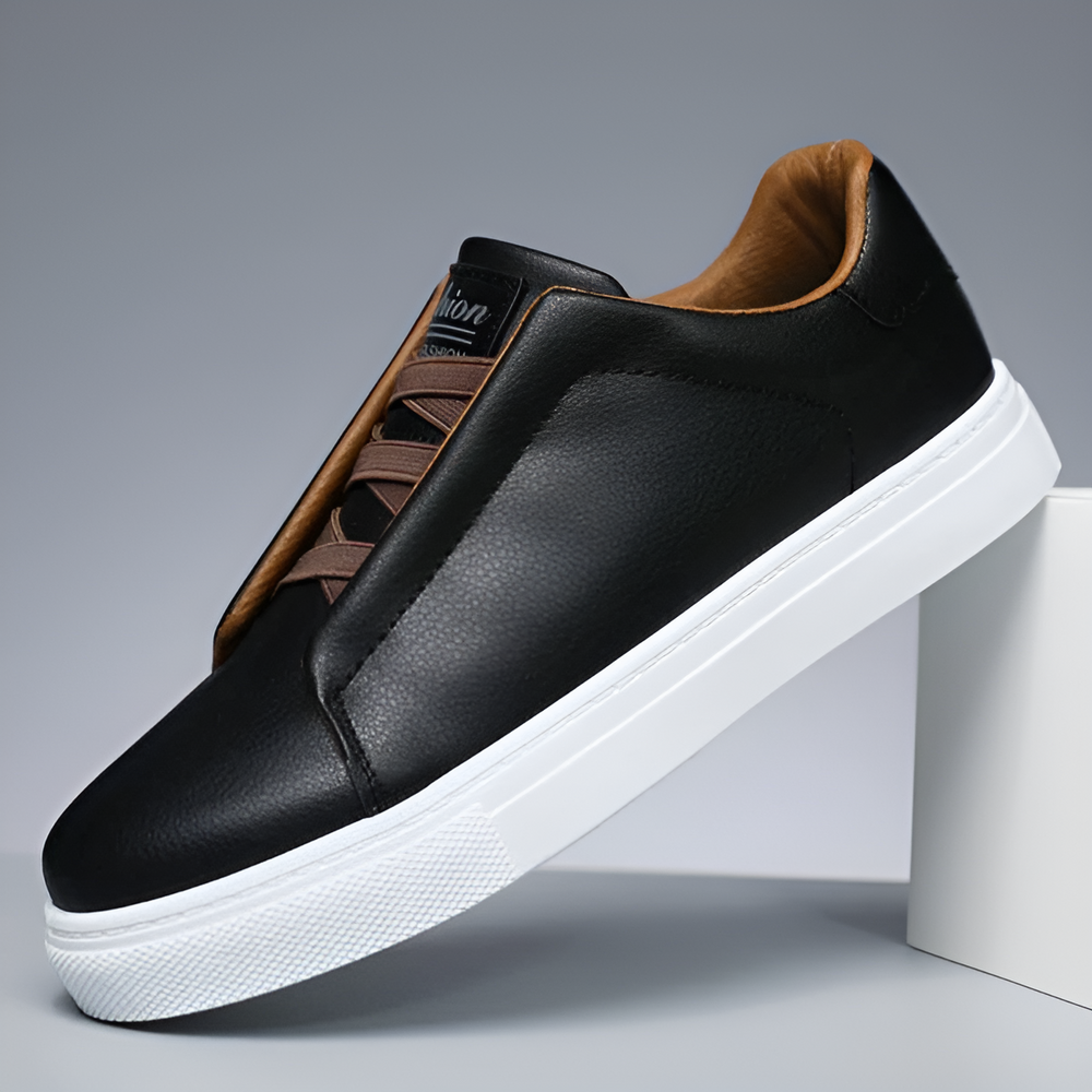 Octavian - Men's Sleek Leather Sneakers