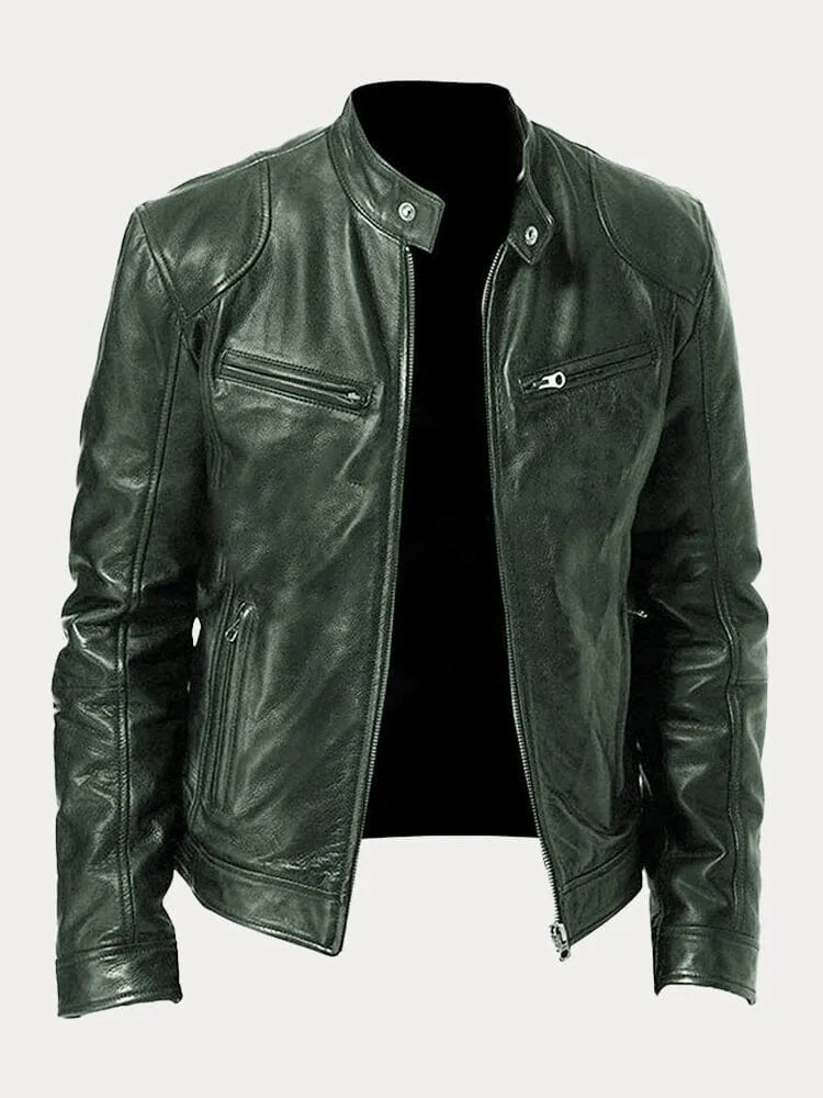 Archer - Men's Utility Pocket Leather Jacket