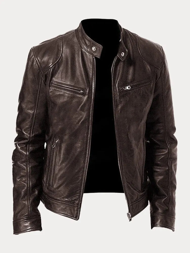 Archer - Men's Utility Pocket Leather Jacket