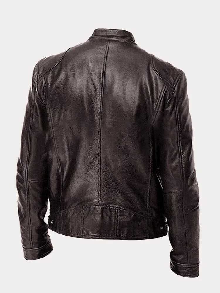 Archer - Men's Utility Pocket Leather Jacket
