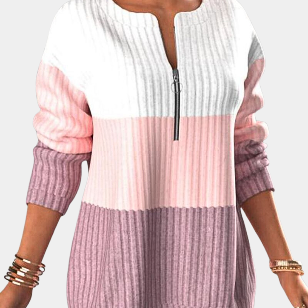 Saskia | Women's Zip Up Sweater Knitted Warm