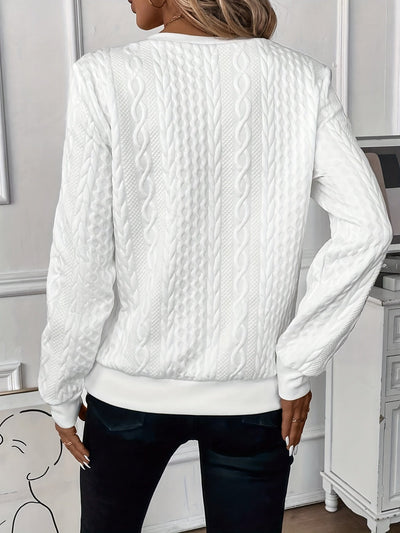 Seraphina | Women's Textured Knit Zip Neck Sweater
