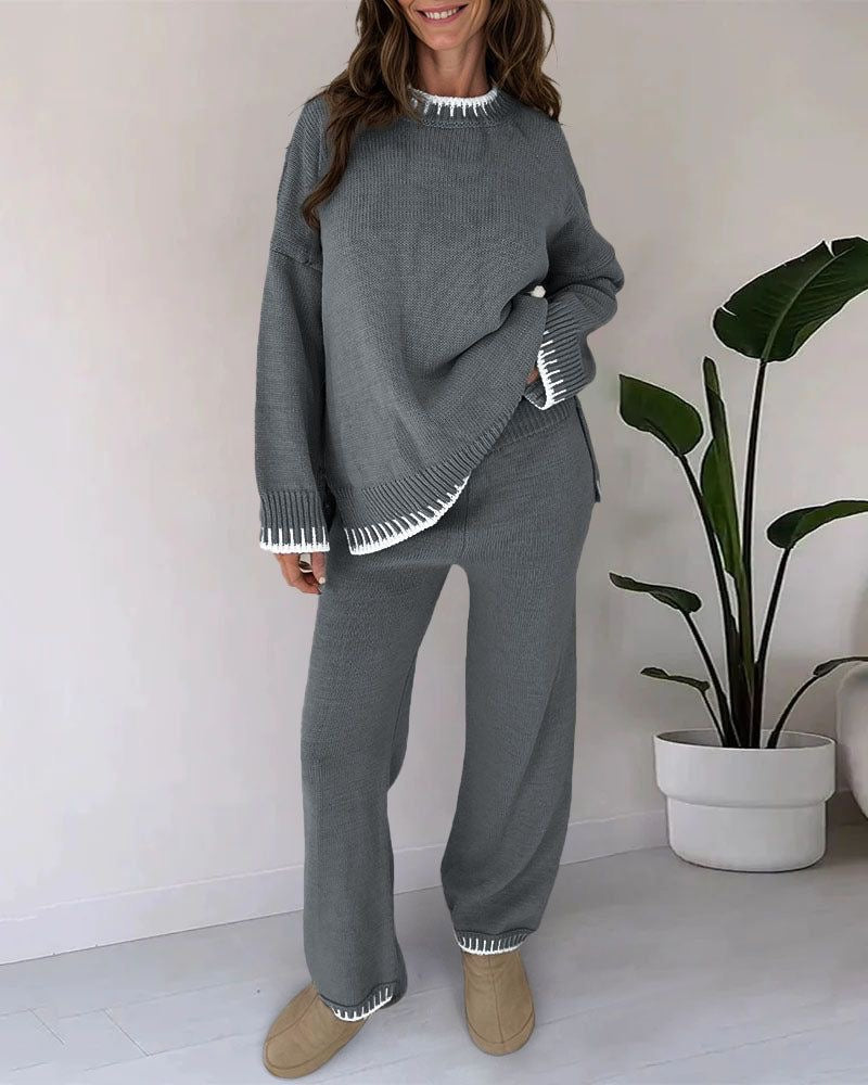 Thea | Women's Two Piece Knitted Lounge Set Loungewear