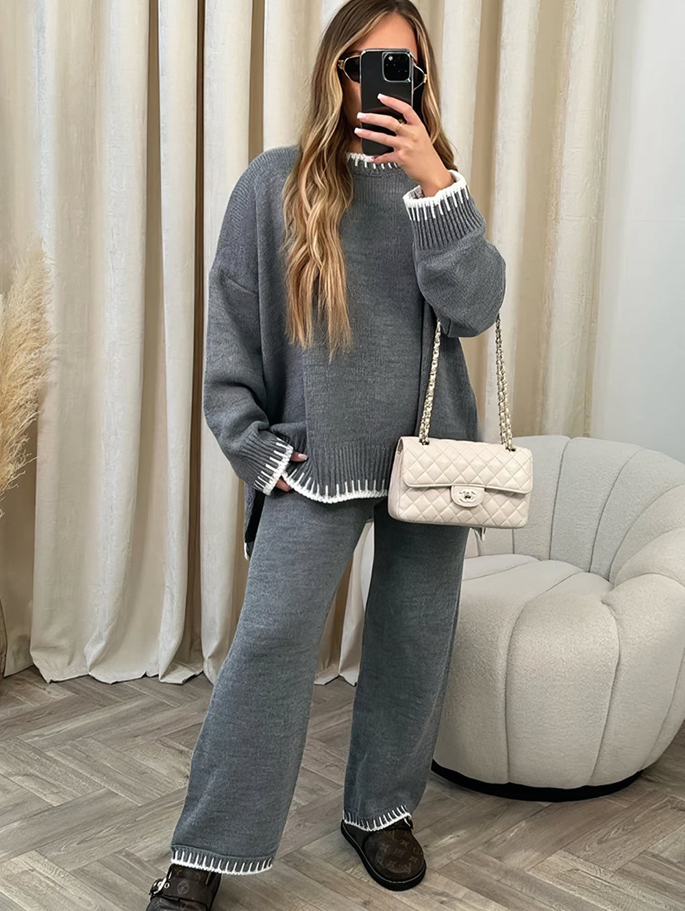 Thea | Women's Two Piece Knitted Lounge Set Loungewear