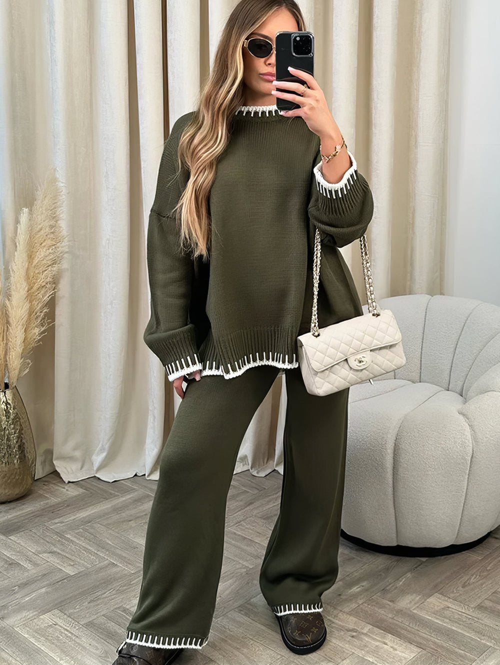 Thea | Women's Two Piece Knitted Lounge Set Loungewear