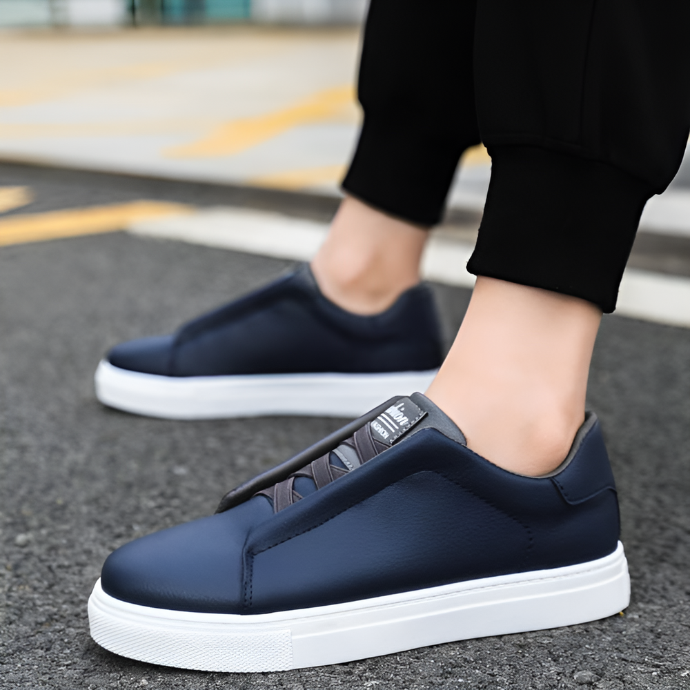 Octavian - Men's Sleek Leather Sneakers