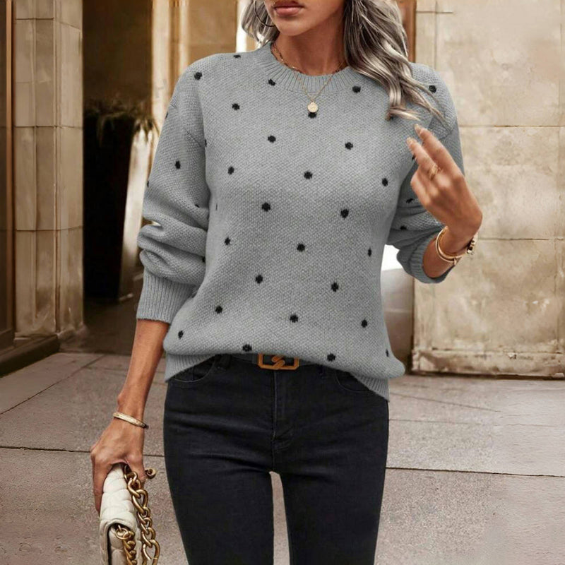 Fern - Women's Dotted Pattern Knitted Sweater