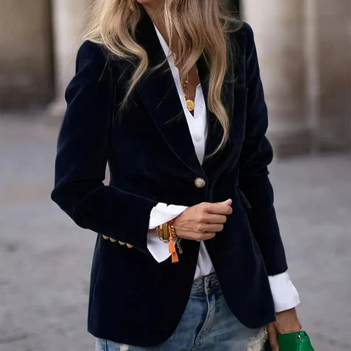 Eloise - Women's Velvet Evening Blazer