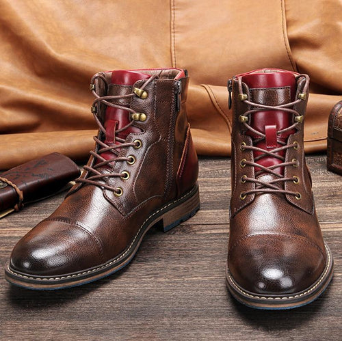 Isidore - Men's Oxford Lace-Up Leather Boots