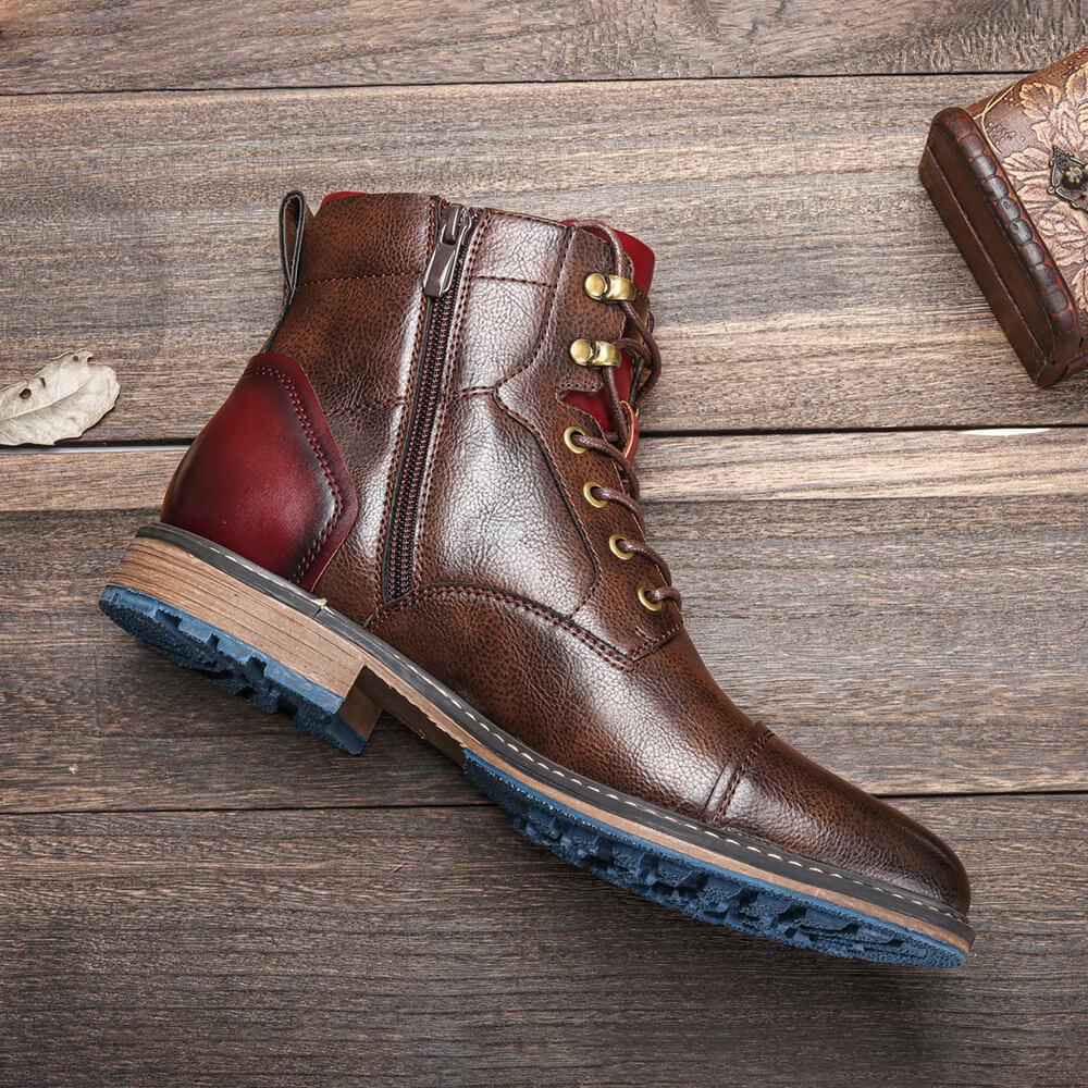 Isidore - Men's Oxford Lace-Up Leather Boots