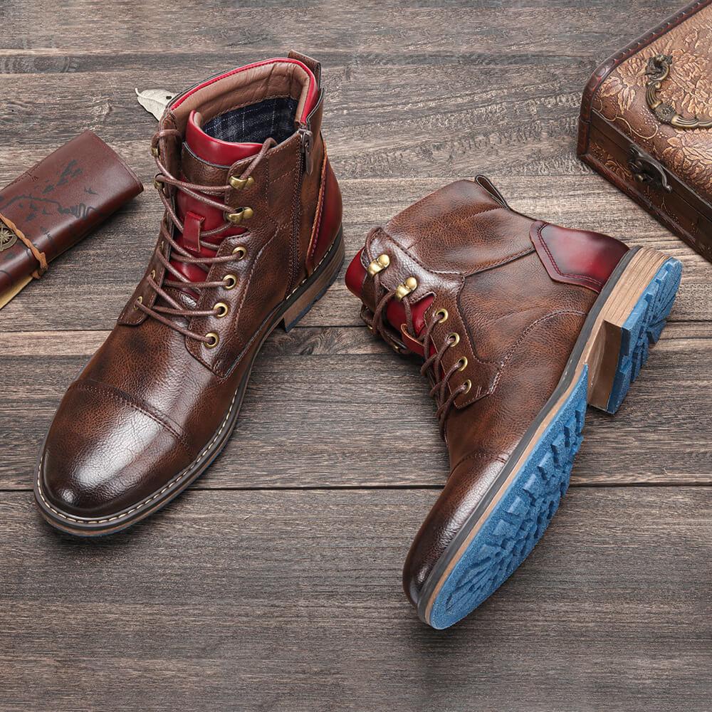 Isidore - Men's Oxford Lace-Up Leather Boots
