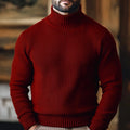 Hadrian - Men's Ribbed Knit Turtleneck Sweater