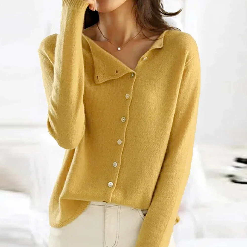 Junia - Women's Elegant Draped Cardigan