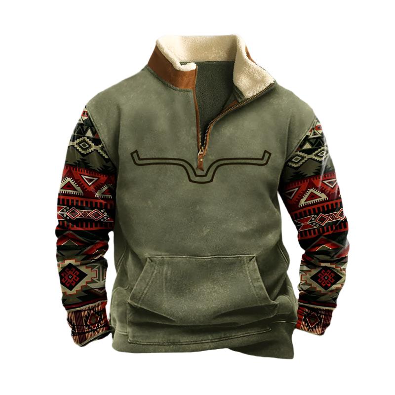 Franklin - Men's Warm Ribbed Half-Zip Sweater
