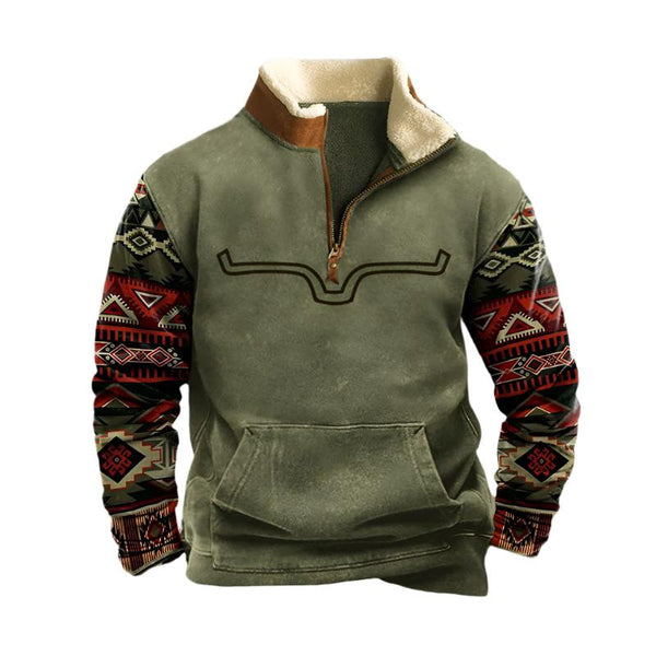 Franklin - Men's Warm Ribbed Half-Zip Sweater