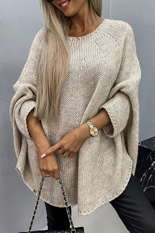 Imogen - Women's Batwing Sleeve Knitted Sweater