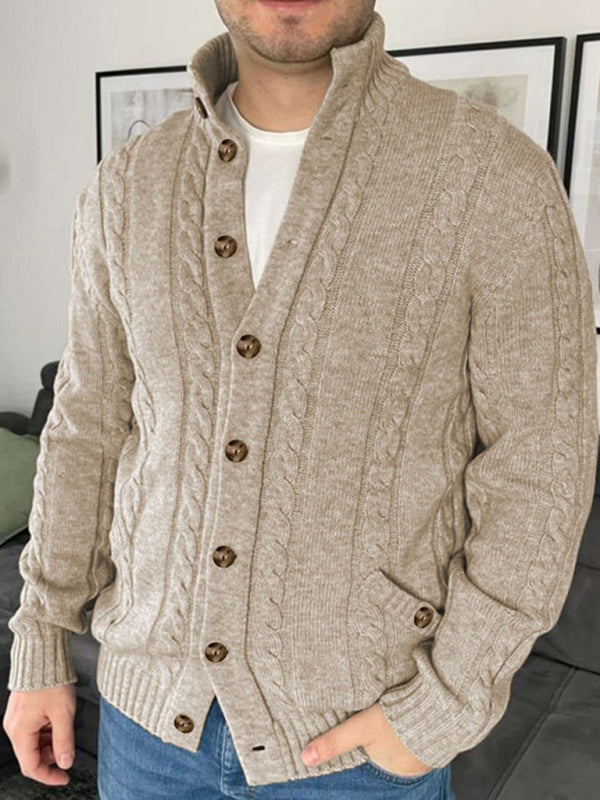 Arnaud - Minimal Beige Cardigan