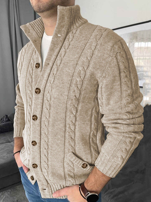 Arnaud - Minimal Beige Cardigan
