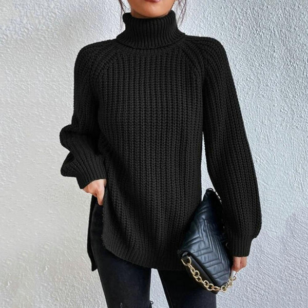 Guinevere - Women's Slim Fine-Knit Turtleneck Sweater