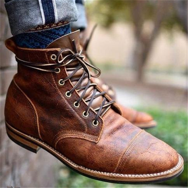 Jasper - Men's Cap-Toe Leather Boots