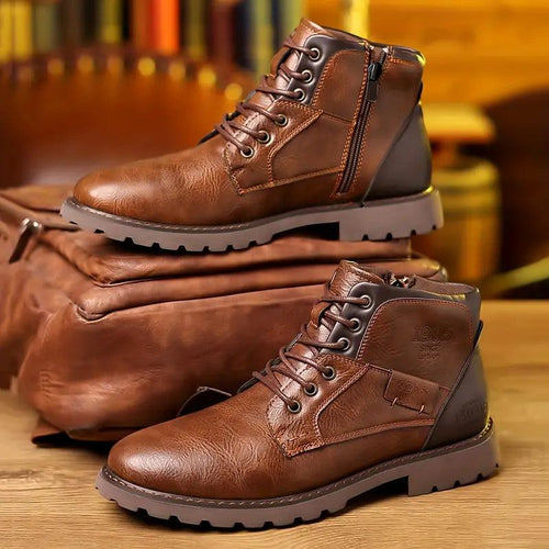 Julian - Men's Side-Zip Leather Dress Boots