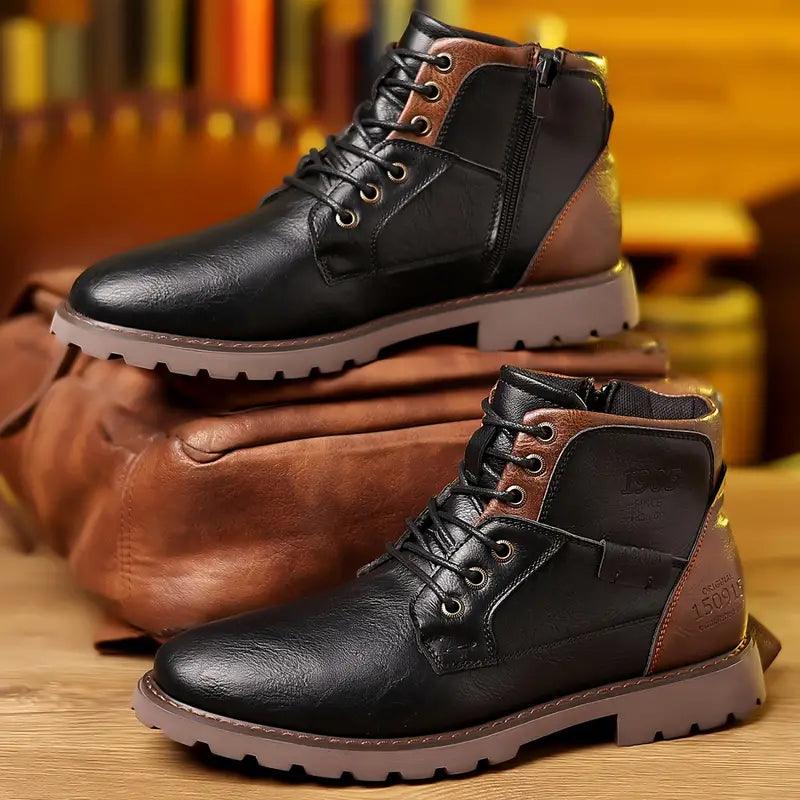 Julian - Men's Side-Zip Leather Dress Boots