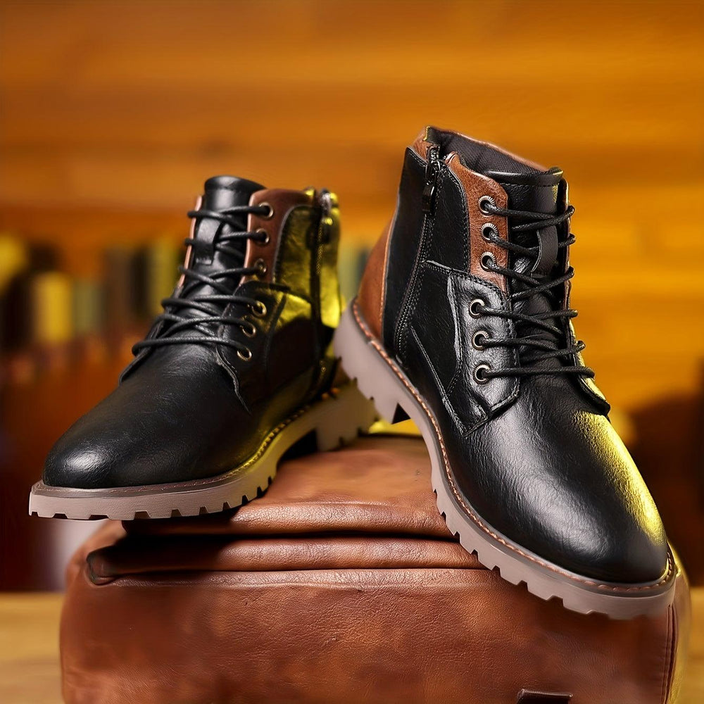 Julian - Men's Side-Zip Leather Dress Boots