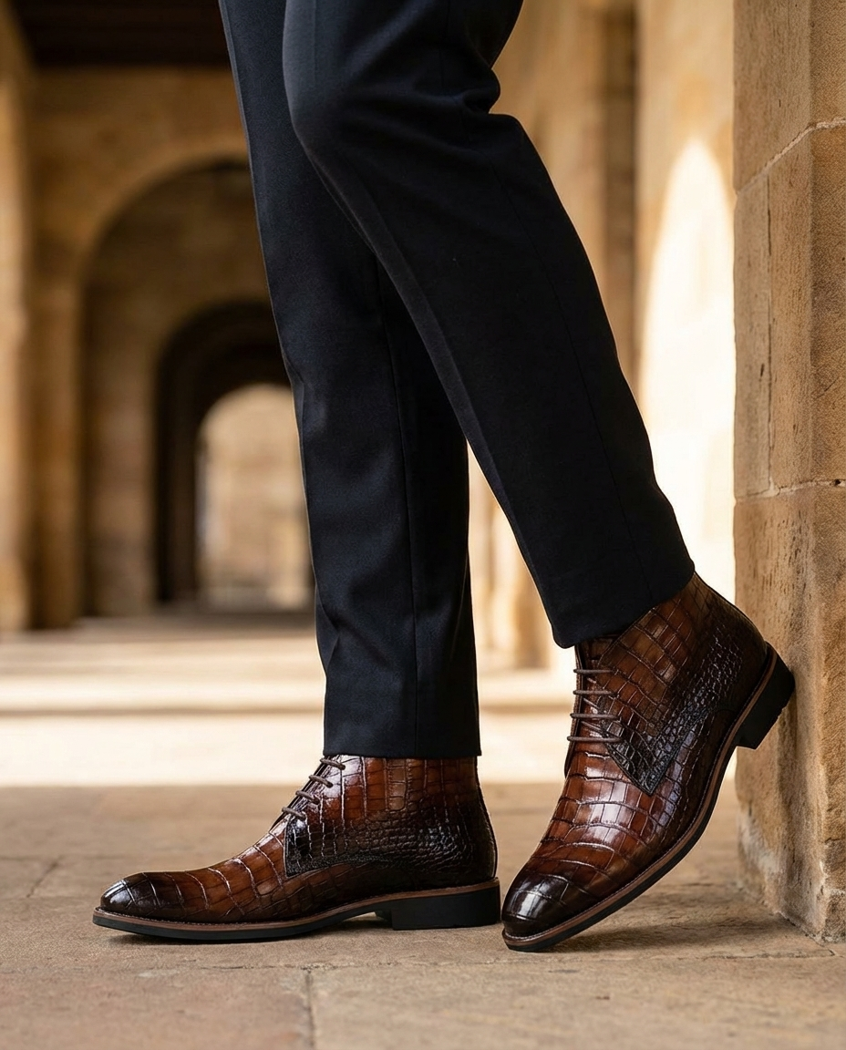 Lachlan - Men's Polished Leather Boots