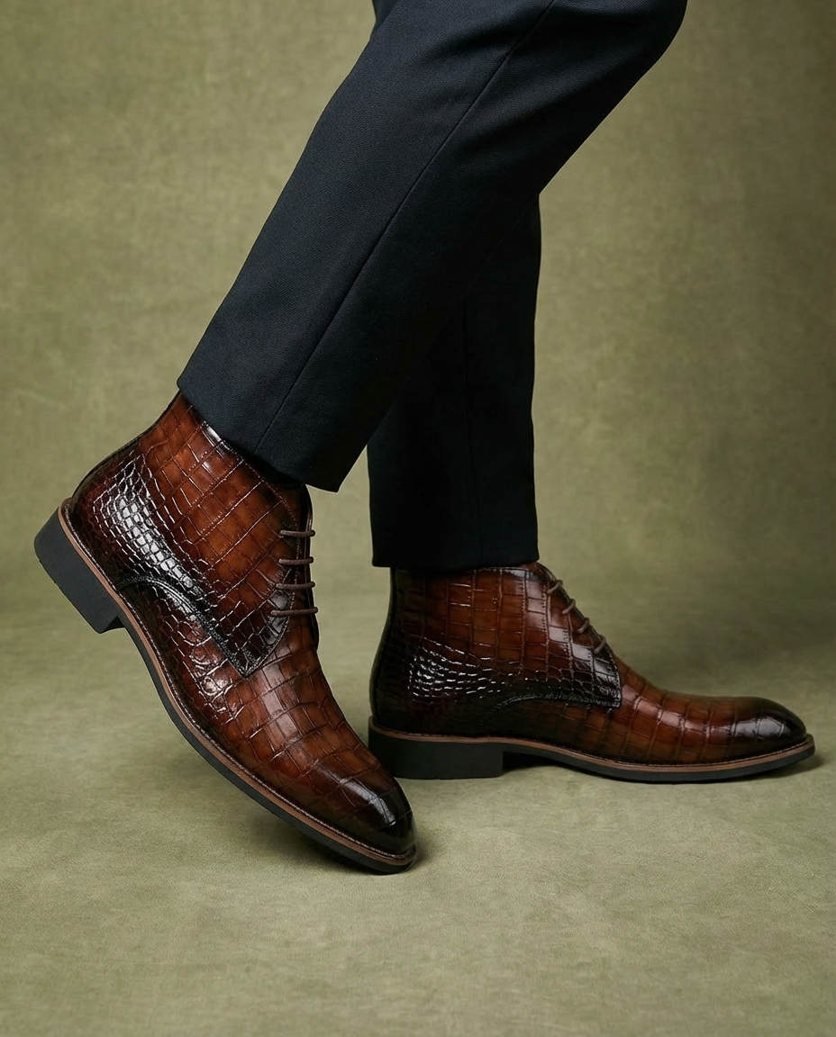 Lachlan - Men's Polished Leather Boots