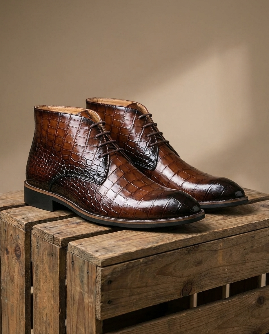 Lachlan - Men's Polished Leather Boots