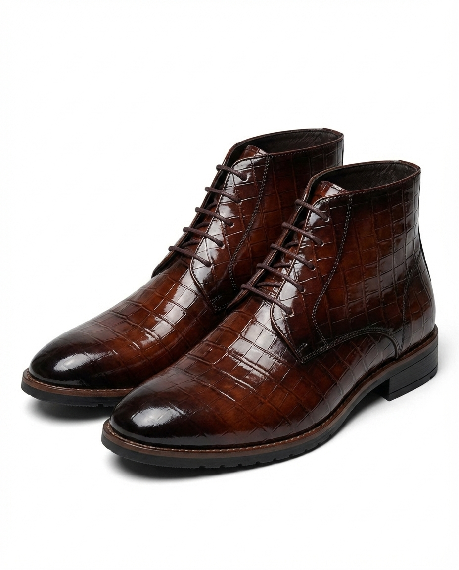 Lachlan - Men's Polished Leather Boots